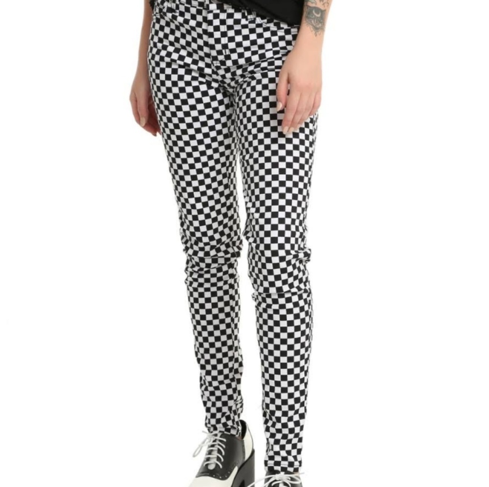 Tripp NYC Checkered Skinny Jeans